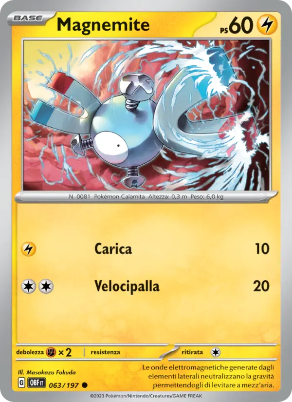 Magnemite, Ossidiana Infuocata No. 063
