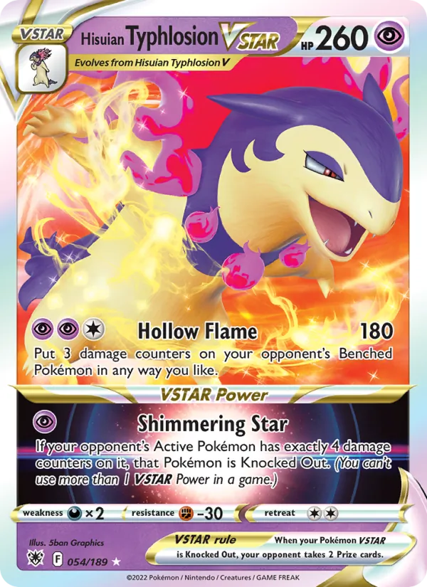 Hisuian Typhlosion VSTAR, Astral Radiance Nº 054