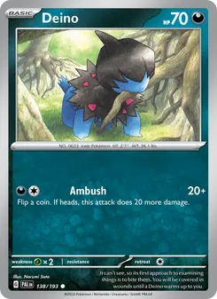 Deino, Paldea Evolved Nº 138 Normal