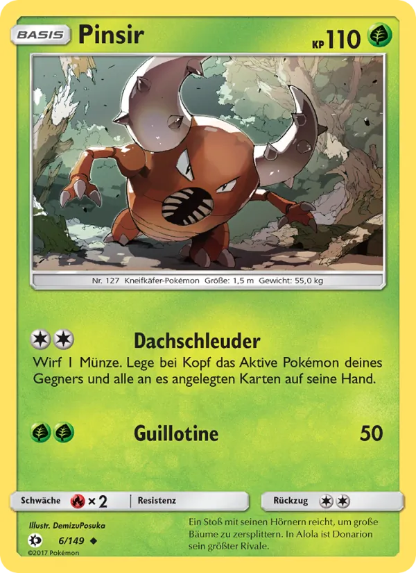 Pinsir, Sonne & Mond No. 6