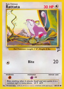 Rattata, Base Set 2 Nº 89 Normal