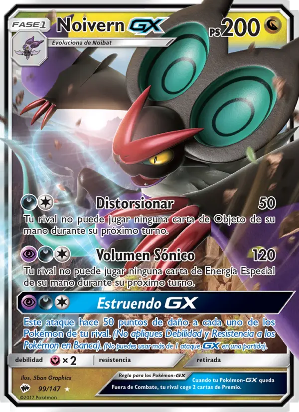 Noivern GX, Sombras Ardientes No. 99