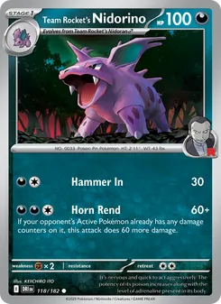 Team Rocket's Nidorino, Destined Rivals No. 118 Normal