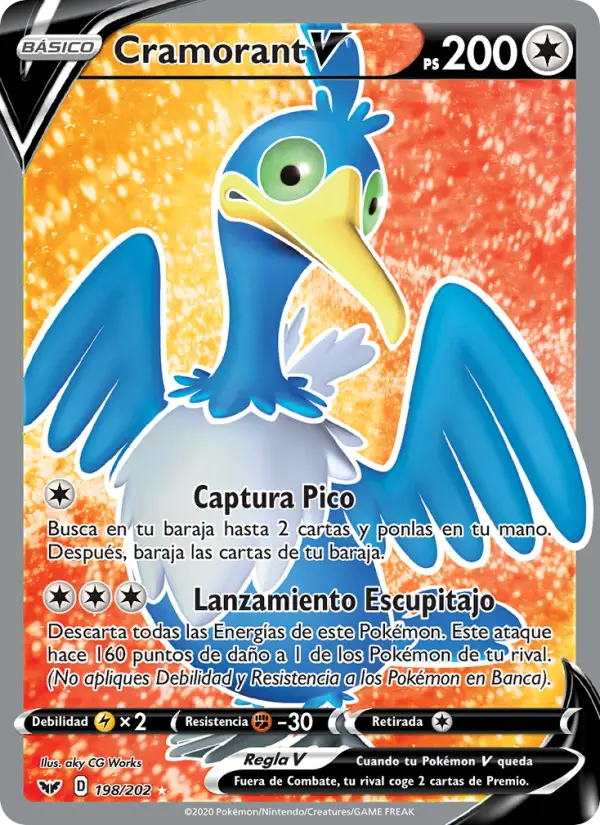 Cramorant V, Espada y Escudo Nº 198