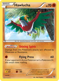 Hawlucha, Furious Fists No. 63 Normal