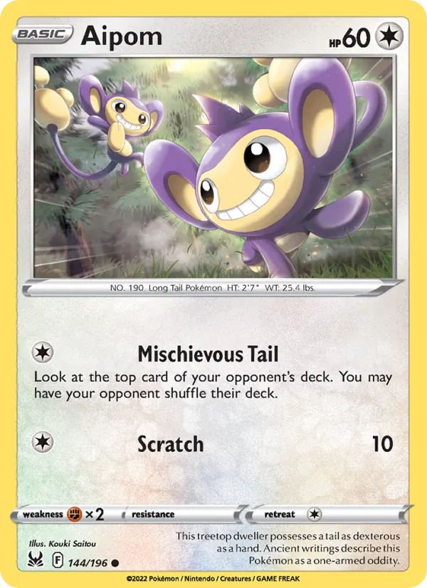 Aipom, Lost Origin No. 144