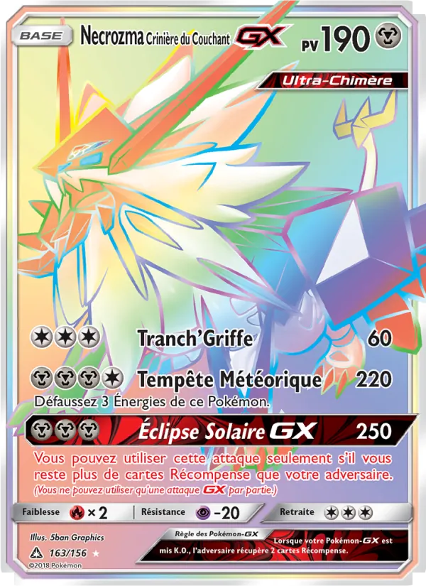 Necrozma Crinière du Couchant GX, Ultra-Prisme Nº 163
