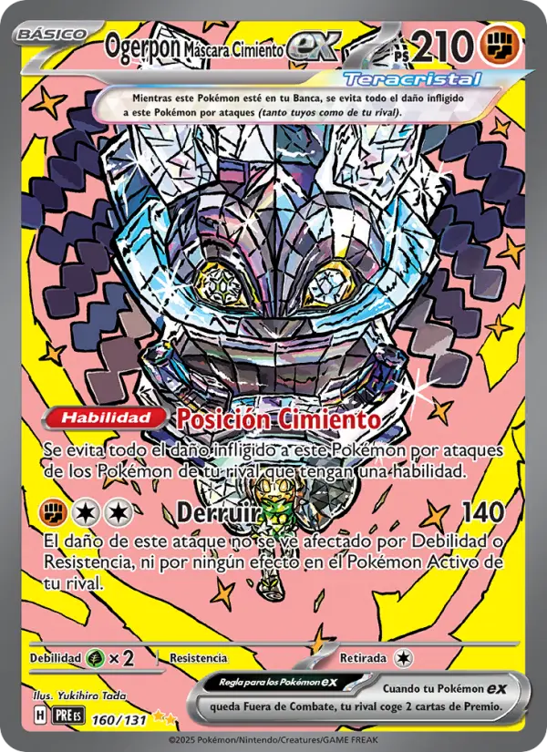 Ogerpon Máscara Cimiento ex, Evoluciones Prismáticas Nº 160
