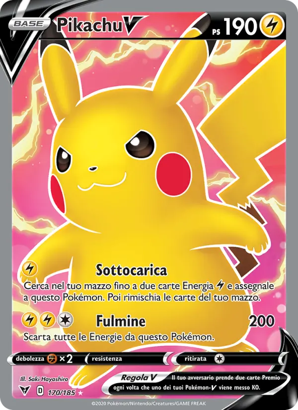 Pikachu V, Voltaggio Sfolgorante No. 170