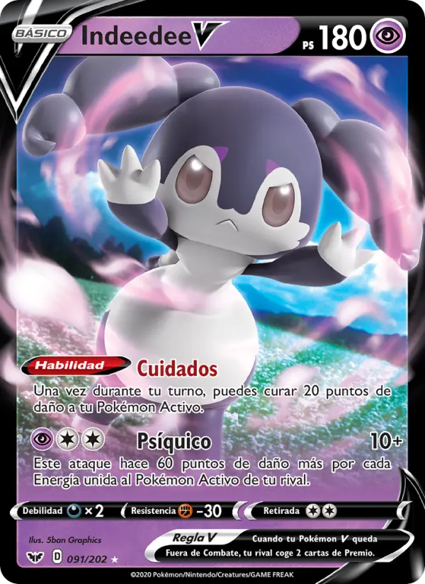 Indeedee V, Espada y Escudo No. 91