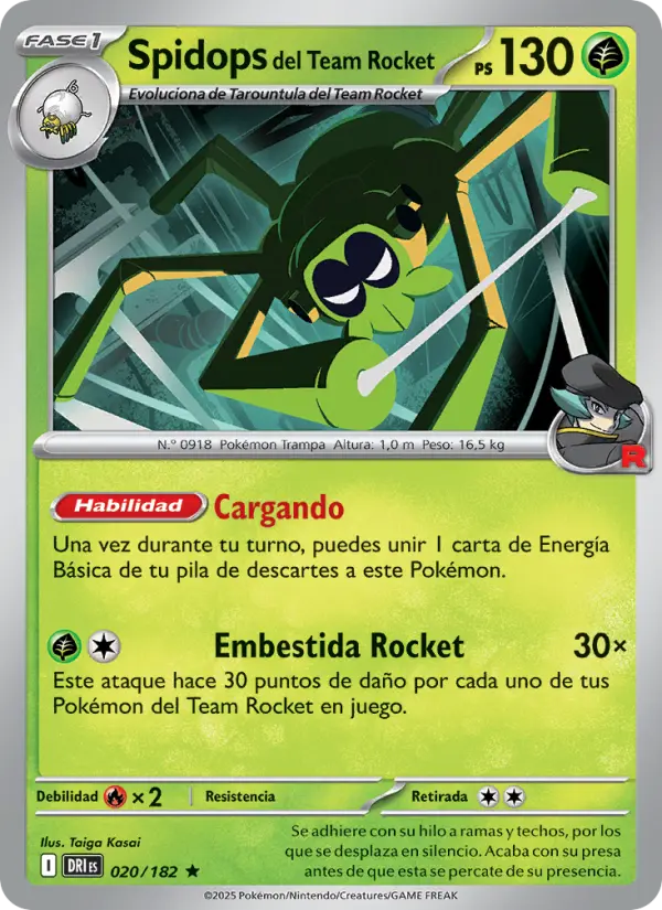 Spidops del Team Rocket, Rivales Predestinados Nº 020