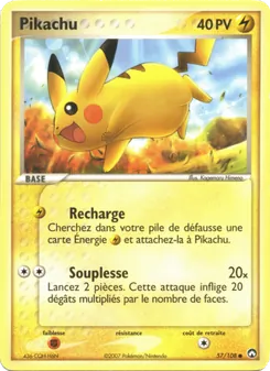 Pikachu, EX Gardiens du Pouvoir No. 57 Normal