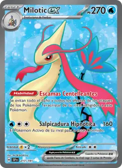 Milotic ex, Chispas Fulgurantes No. 217 Holo
