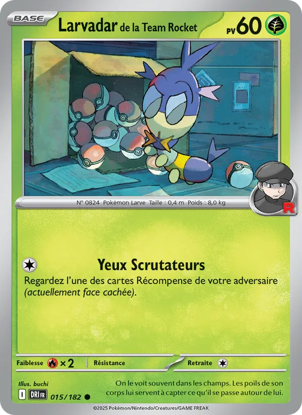Larvadar de la Team Rocket, Rivalités Destinées Nº 015