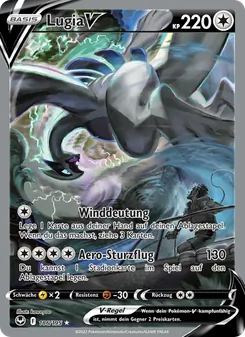 Lugia V, Silberne Sturmwinde No. 186 Holo