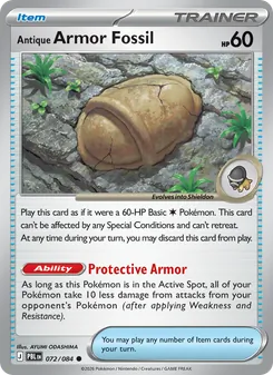 Antique Armor Fossil, Pitch Black No. 072 Normal