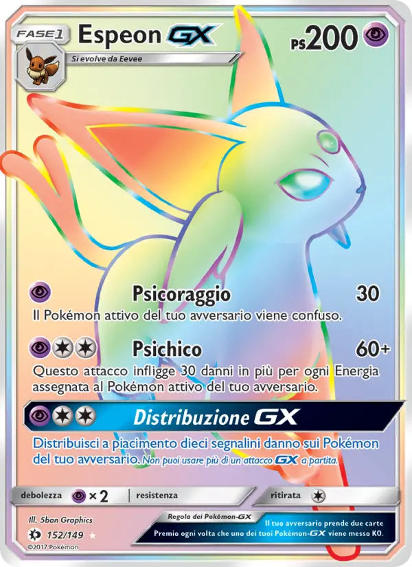 Espeon GX, Sole e Luna No. 152
