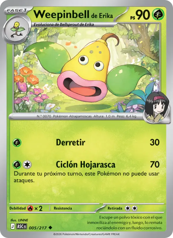 Weepinbell de Erika, Héroes Ascendentes No. 005