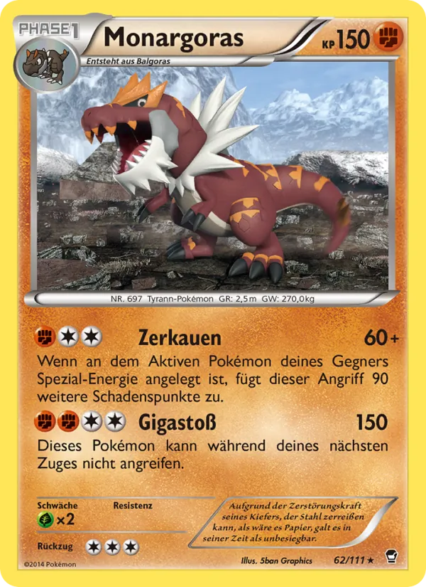 Monargoras, Fliegende Fäuste Nº 62