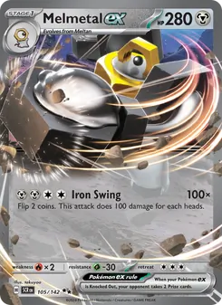 Melmetal ex, Stellar Crown Nº 105 Holo