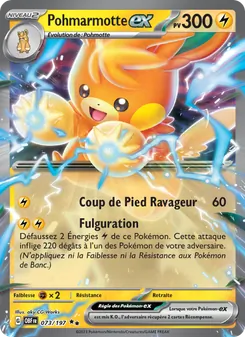 Pohmarmotte-ex, Flammes Obsidiennes No. 073 Holo