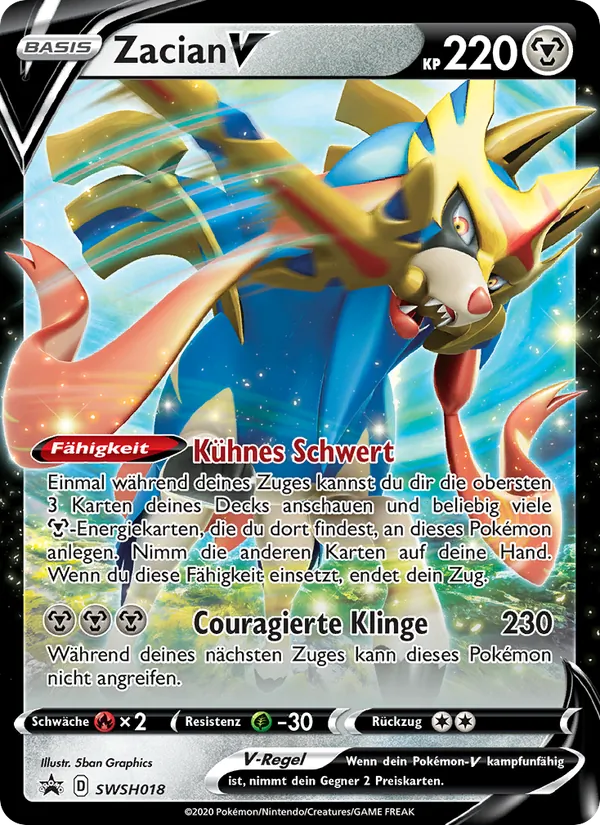 Zacian V, SCSC Promokarten Nº SWSH018