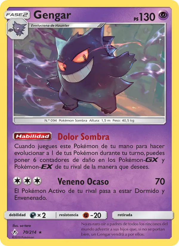 Gengar, Vínculos Indestructibles Nº 70