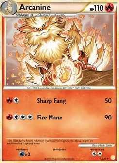 Arcanine, HeartGold SoulSilver No. 1