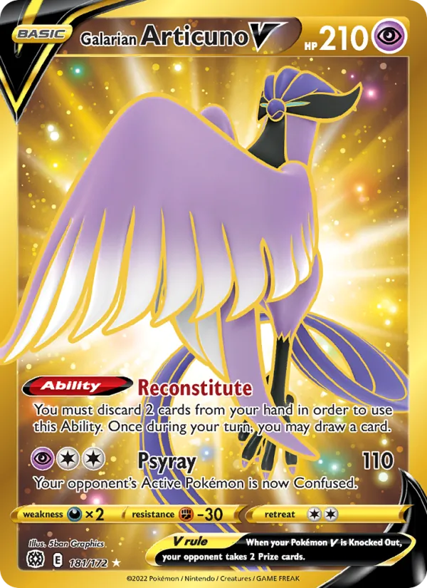 Galarian Articuno V, Brilliant Stars Nº 181