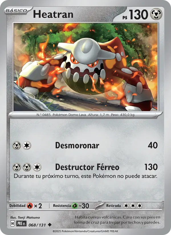 Heatran, Evoluciones Prismáticas No. 068