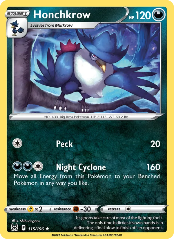 Honchkrow, Lost Origin Nº 115
