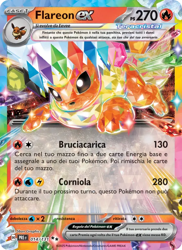 Flareon-ex, Evoluzioni Prismatiche No. 014