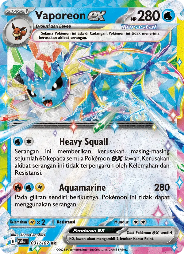 Vaporeon ex, Festival Terastal ex No. 031