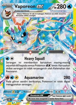 Vaporeon ex, Festival Terastal ex Nº 031 Normal