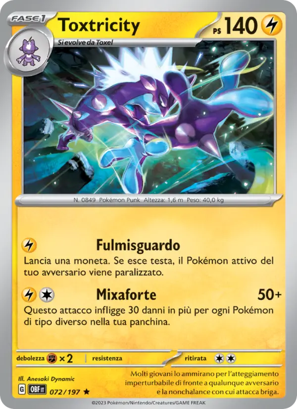 Toxtricity, Ossidiana Infuocata Nº 072