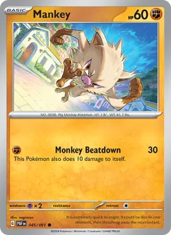 Mankey, Paldean Fates No. 045 Normal