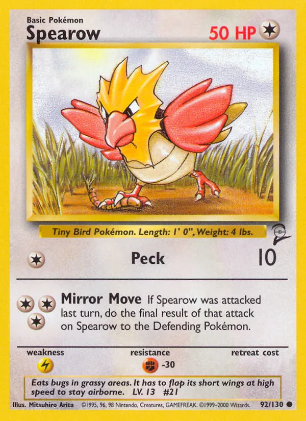 Spearow, Base Set 2 No. 92