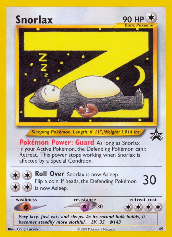 Snorlax, Wizards Black Star Promos No. 49