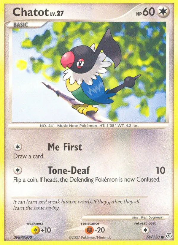 Chatot, Diamond & Pearl No. 74