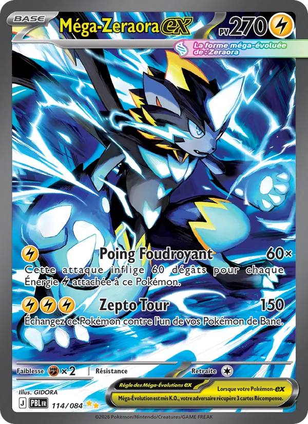 Méga-Zeraora-ex, Nuit Noire Nº 114
