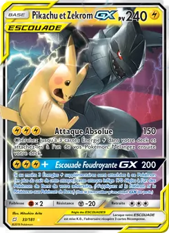 Pikachu et Zekrom GX, Duo de Choc Nº 33 Normal