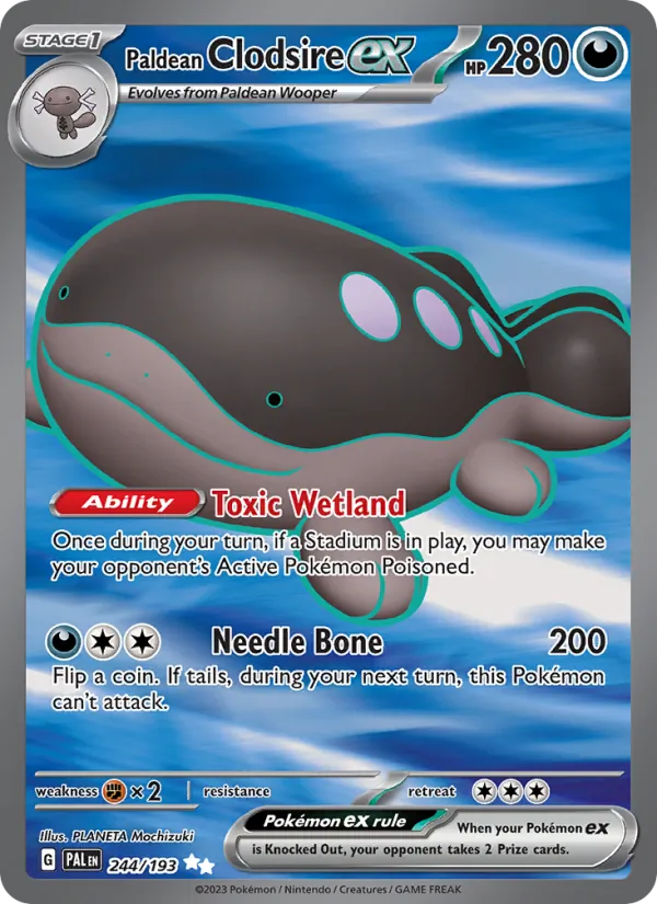 Paldean Clodsire ex, Paldea Evolved No. 244