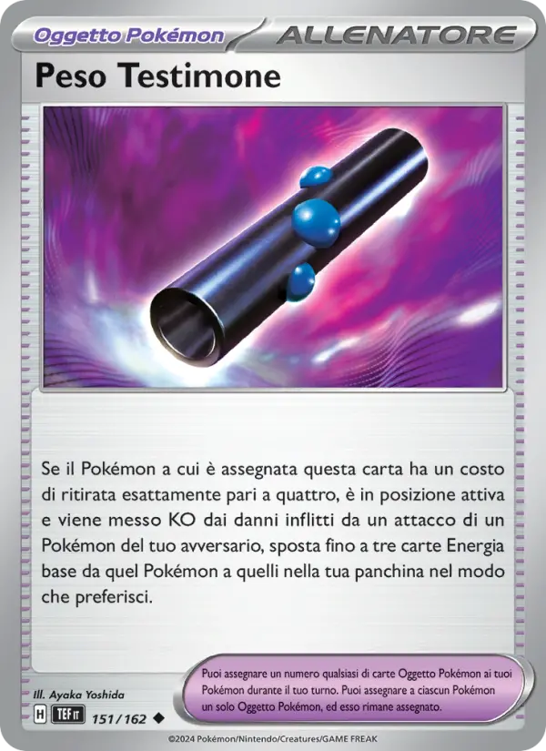 Peso Testimone, Cronoforze Nº 151
