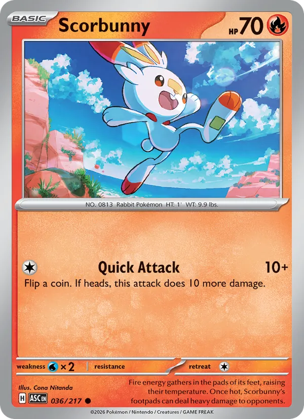 Scorbunny, Ascended Heroes Nº 036