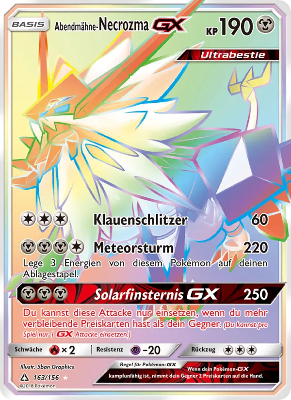 Abendmähne-Necrozma GX, Ultra-Prisma Nº 163