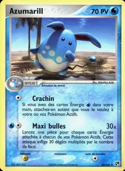 Azumarill, EX Tempête de sable No. 30 Normal