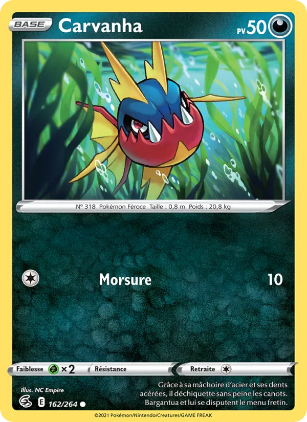 Carvanha, Poing de Fusion No. 162