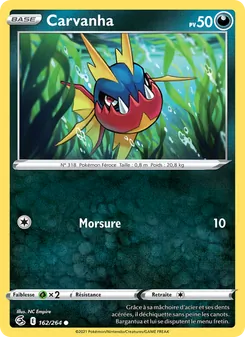 Carvanha, Poing de Fusion Nº 162 Normal