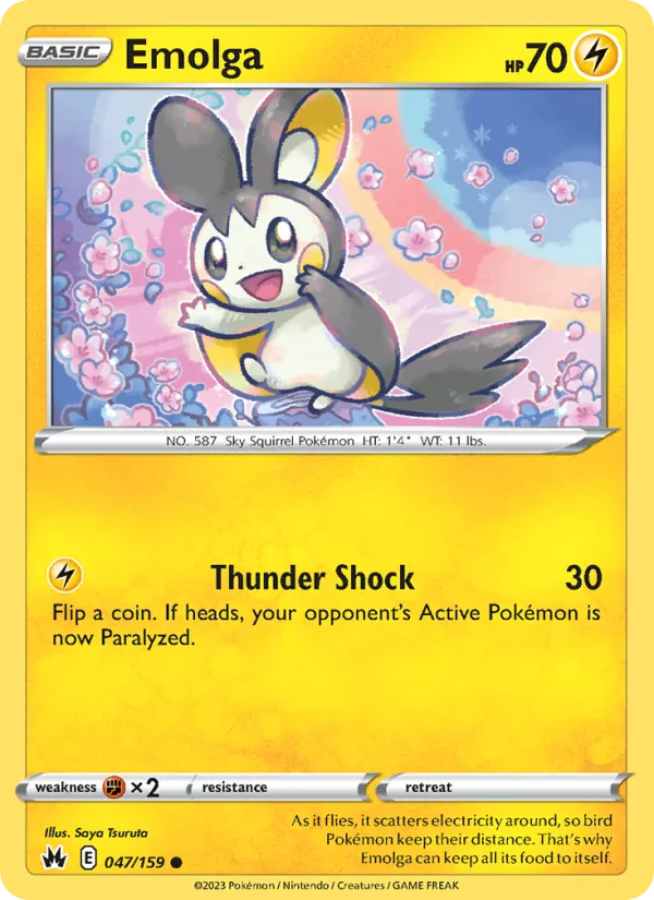 Emolga, Crown Zenith No. 047