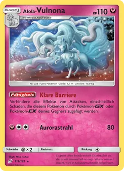 Alola Vulnona, Teams Sind Trumpf No. 111 Normal